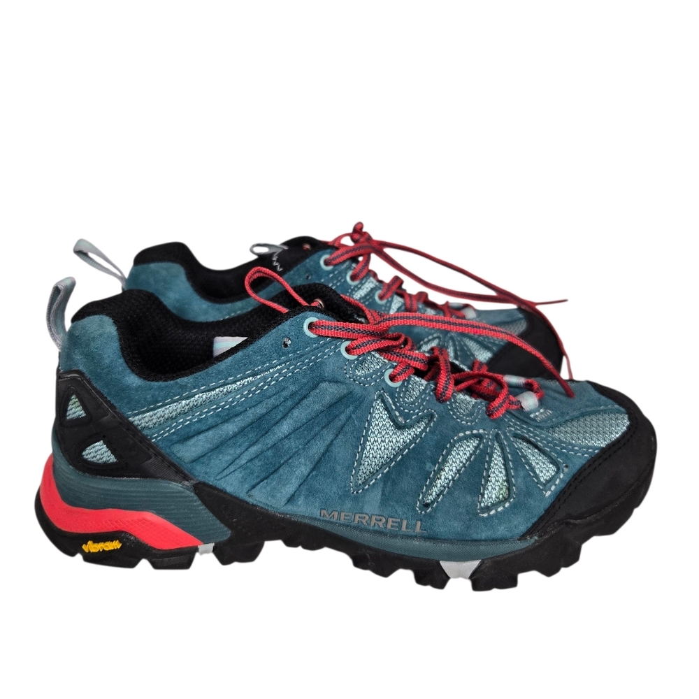 Merrell Women 7 Dragon Fly Capra Waterproof Suede Hiking Shoes Vibram Mega Grip - Picture 2 of 15